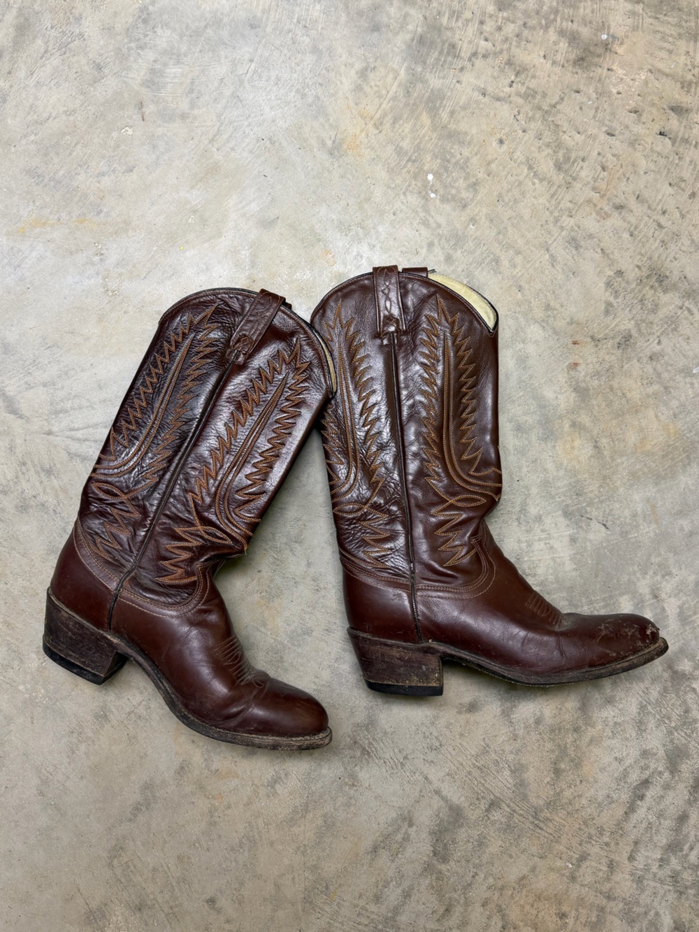 Dan Post Brown Leather Women's Western Heeled Boots